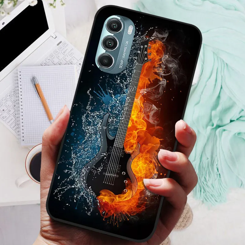 Lion & Wolf Black Silicone Soft Back Protective Case - Sleek & Stylish Cover