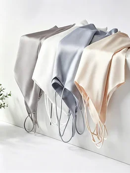 Women Halter V Neck Basic White Cami Spaghetti Strap Top Sleeveless Satin Silk 2026 Tank Tops Women'S Summer Camisole 1