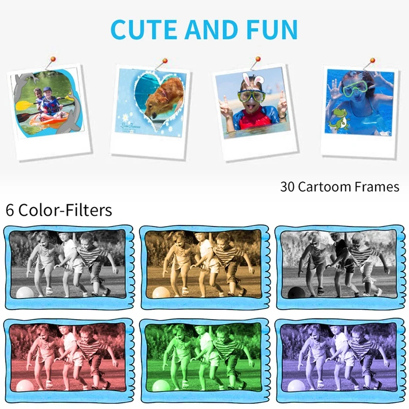 Children Camera Waterproof 1080P Mini Selfie Kid Toy Digital Cameras 32G Video Camcorder Toy Kids Birthday Gift-A Easy To Use