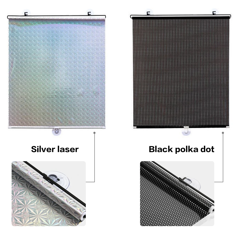 Roller Blinds Universal Sunshade for Car Bedroom Kitchen Office