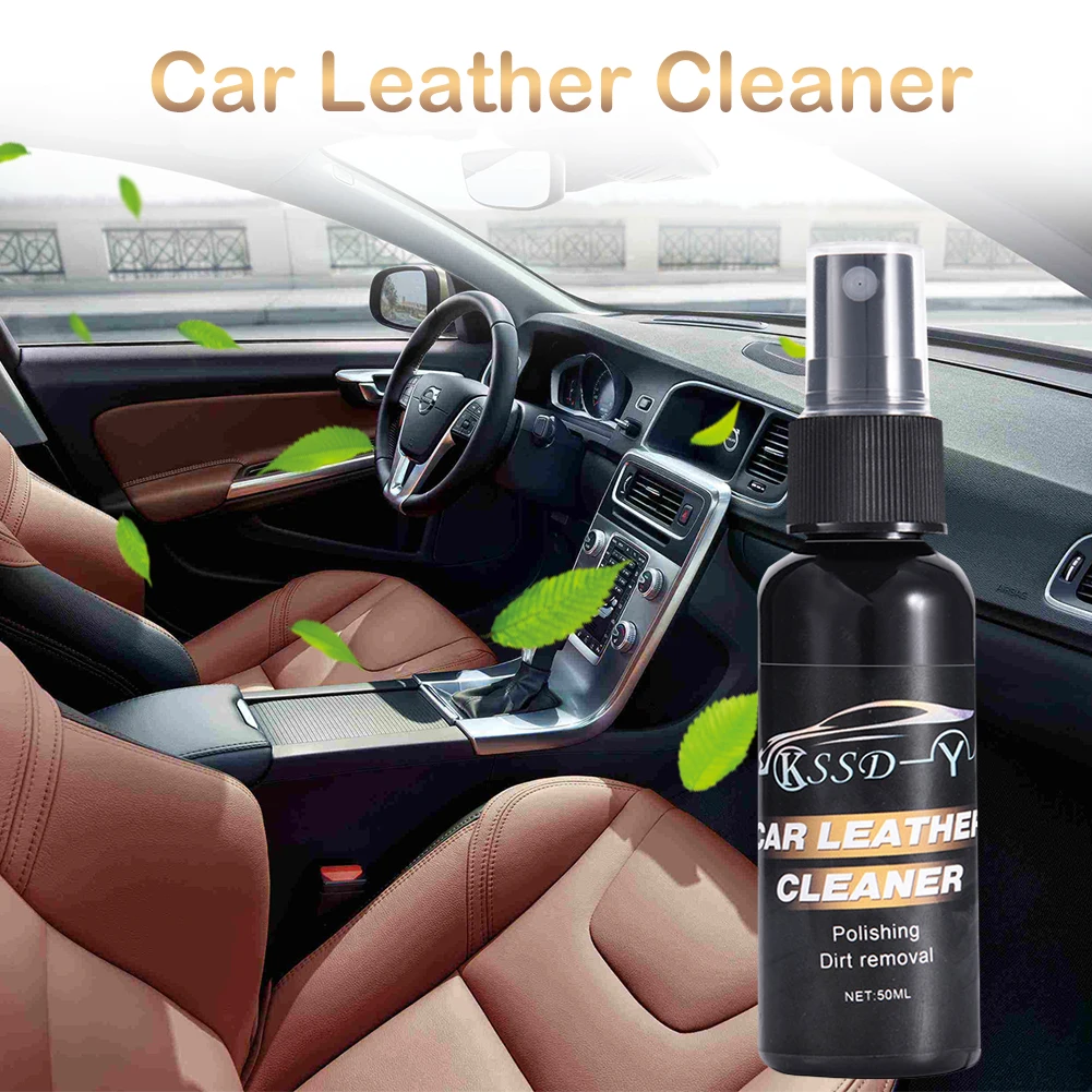 Car cleaner Car cleaner spray 50ml Car Leather Cleaner Leather Seat Upholstery Sofa Bag Stain Remover Cleaner Care Refurbishing Spray