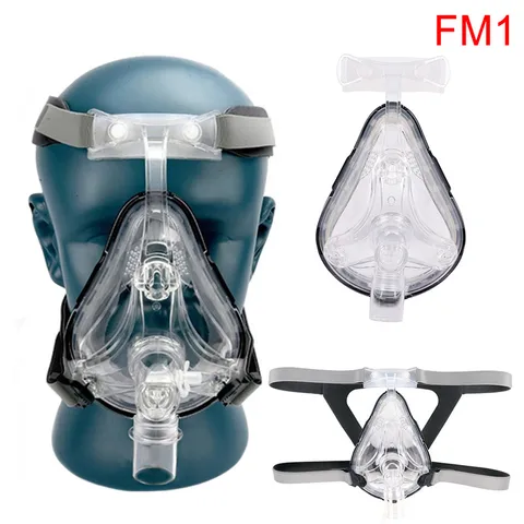 Face Mask CPAP Auto CPAP BiPAP Mask With Free Headgear White S M L for Sleep Apnea OSAHS OSAS Snoring People