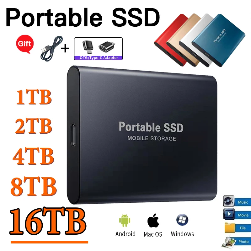 OriginalExternalHardDrive1TBHighspeedPortableSSD500GBUSB31