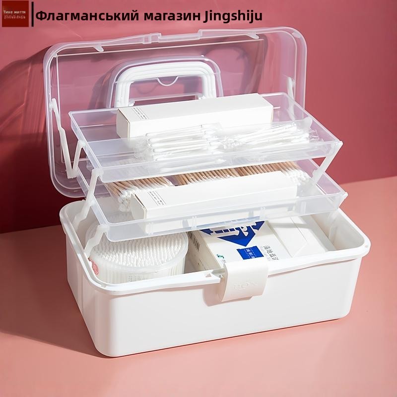 Large Capaci Medicine Box Storage Organizer Small Emergency Kit Student Dormi Art Tools Storage Box Plastic 4 Carents
