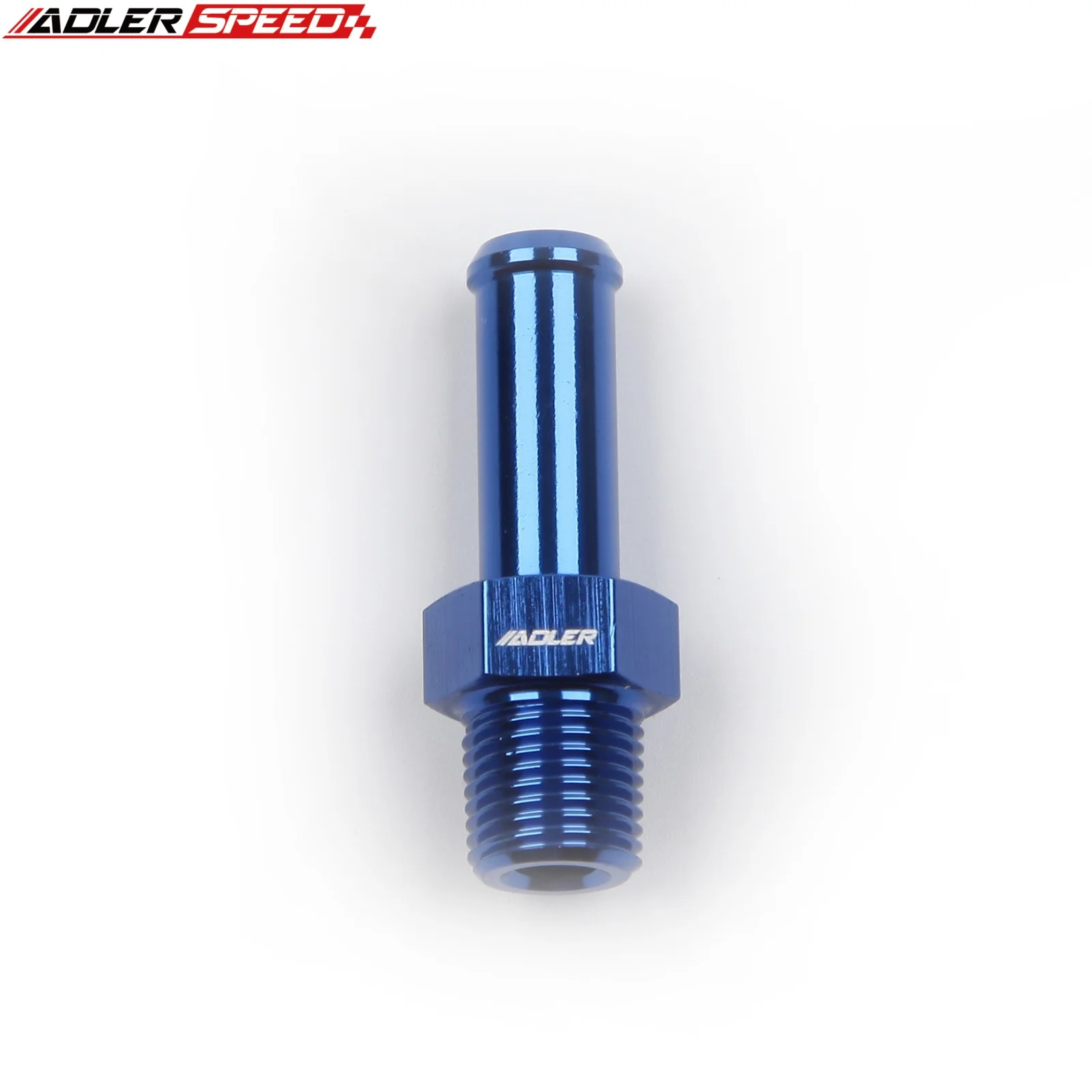 2PCS ADLERSPEED 1/8-27NPT  7.7mm 호스 바브 알루미늄 연료 피팅 어댑터 블루