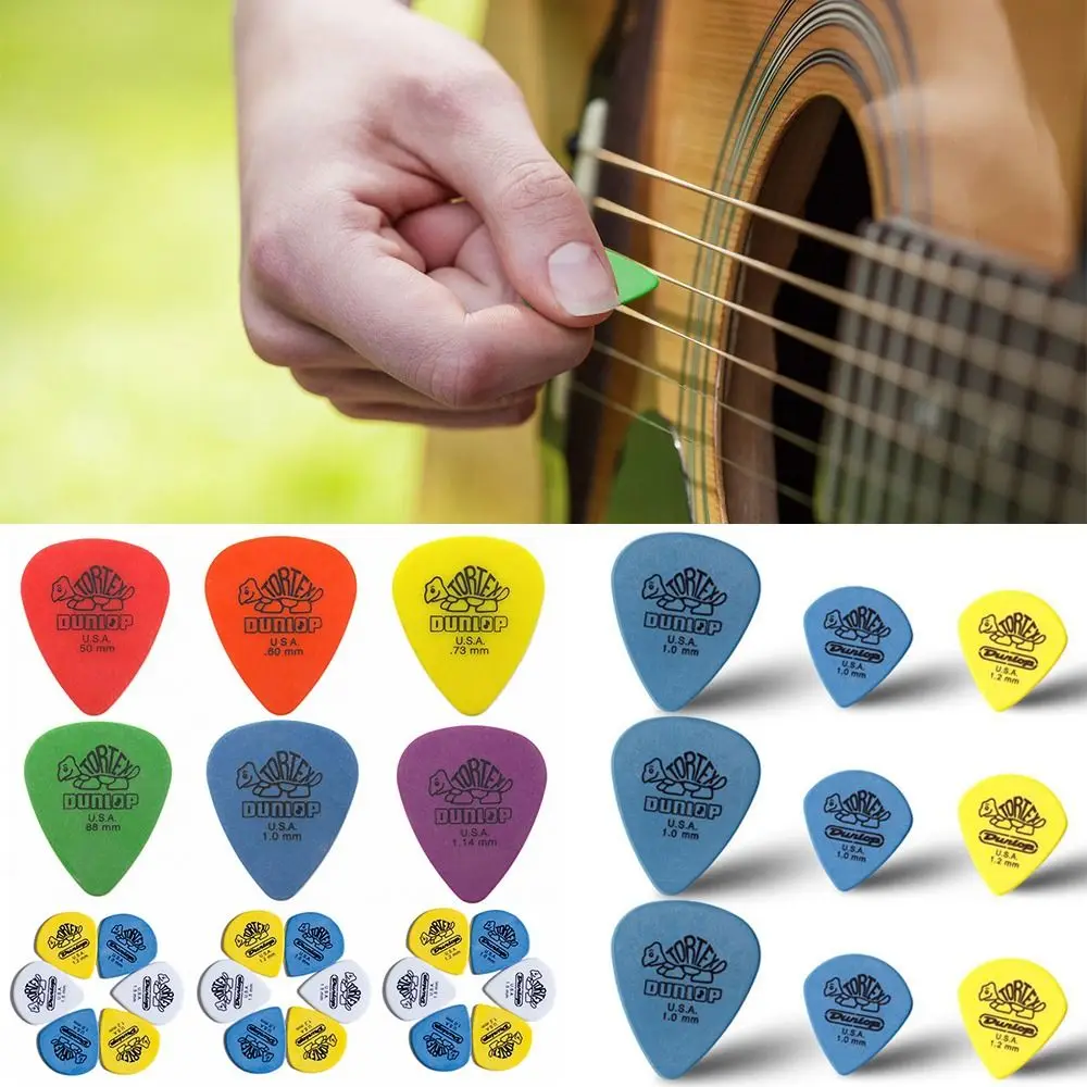 10Pcs ABS Material Anti-slip Style Multicolors Triangle Electric Guitar Picks Plectrum Thickness Guitar Accessories Music Picks