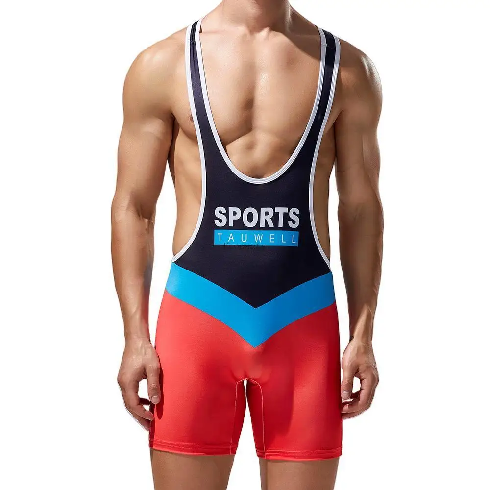 Men Bodysuit Undershirts Gym Sports Vest Leotard Men Boxers Wrestling Singlets Bodybuilding Jumpsuits men bodysuits,men jumpsuits
