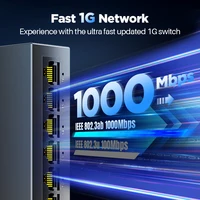 AMPCOM Network Switch 16 Ports Switch Ethernet 1000Mbps Gigabit High Performance Smart Switcher RJ45 Hub Internet Injector - Image 2