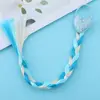 Synthetic Girls Braided Ponytail Love Heart Sequined Colorful Braid Headband Hair Ornament Rubber Bands Kids Cartoon Ponytail 5