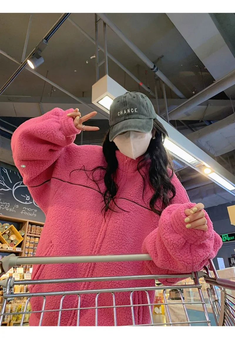 2023 Winter Fur Coat Patchwork Leopard Turn-down Collar Coats Oversized Neon Green Faux Fur Woolen Warm Women Jacket Streetwear