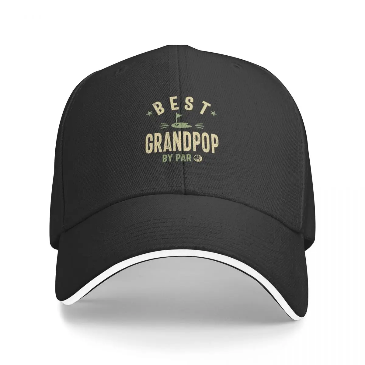 

New Best Grandpop By Par Funny Dad Grandpa Baseball Cap Visor New In Hat Luxury Woman Hat Men's