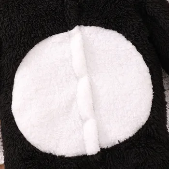 Toddler Boys Girls Long Sleeve Romper Cartoon Panda Hooded Jumpsuits Baby Fall Winter Clothes For Newbrons Baby 6 9 12 18 Months 6