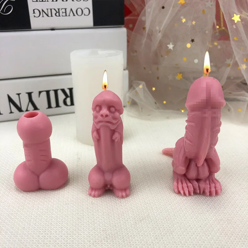 Simulation Men Penis Shaped Silicone Mold Soap 3D Adults Mould Form for  Cake Decor Chocolate Resin Gypsum Candle Sexy Male Organ