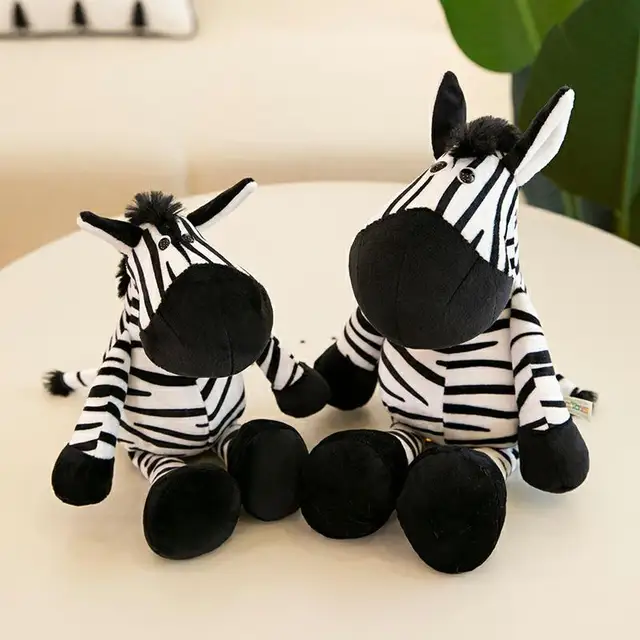 25CM Super Cute Stuffed Toys for Kids Sleeping Mate Jungle Animals Dolls Elephant Dog Tiger Fox Lion Giraffe Raccoon Monkey 6