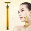 24k Gold T-shaped Vibrating Facial Roller Beauty Roller Slimming Face Massager Device Tightening Anti-wrinkle Facial Care Tools 1