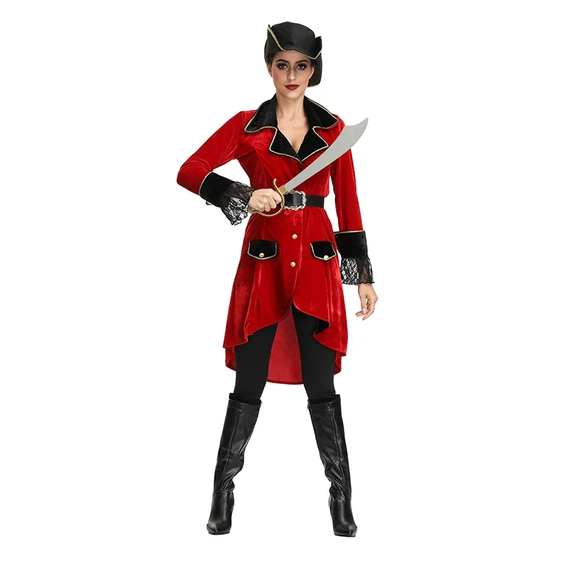 

Women Sexy Pirate Costume Warrior Cosplay Carnival Adult Halloween Fancy Party Dress Outfit Carnival Suit