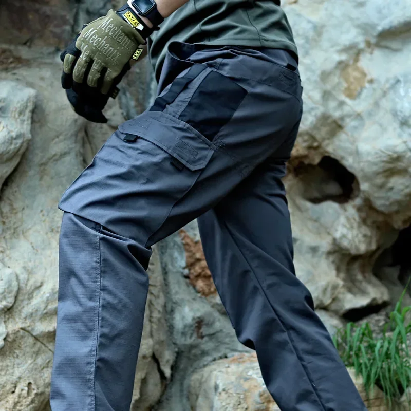 Tactical Pants Big Multi-pocket Men New Work Cargo Pants Spring Autumn Waterproof Ripstop Hiking Trousers Loose Brand Joggers hiking pants