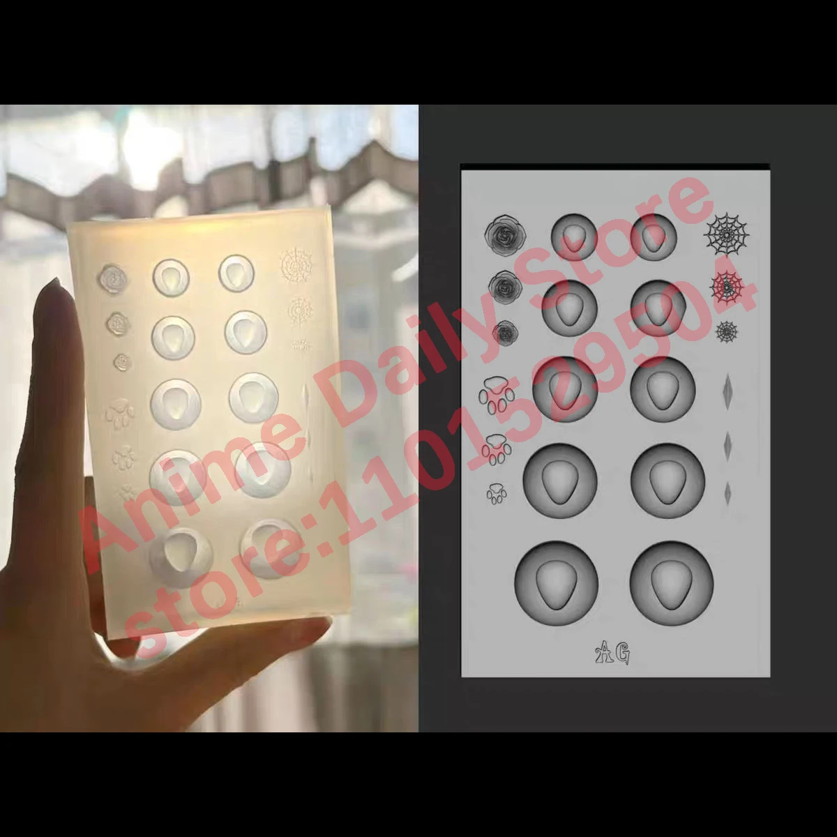 

Doll Eyes Fundus Mold Patterned DIY Handmade Doll Accessories 12mm/14mm/16mm/18mm