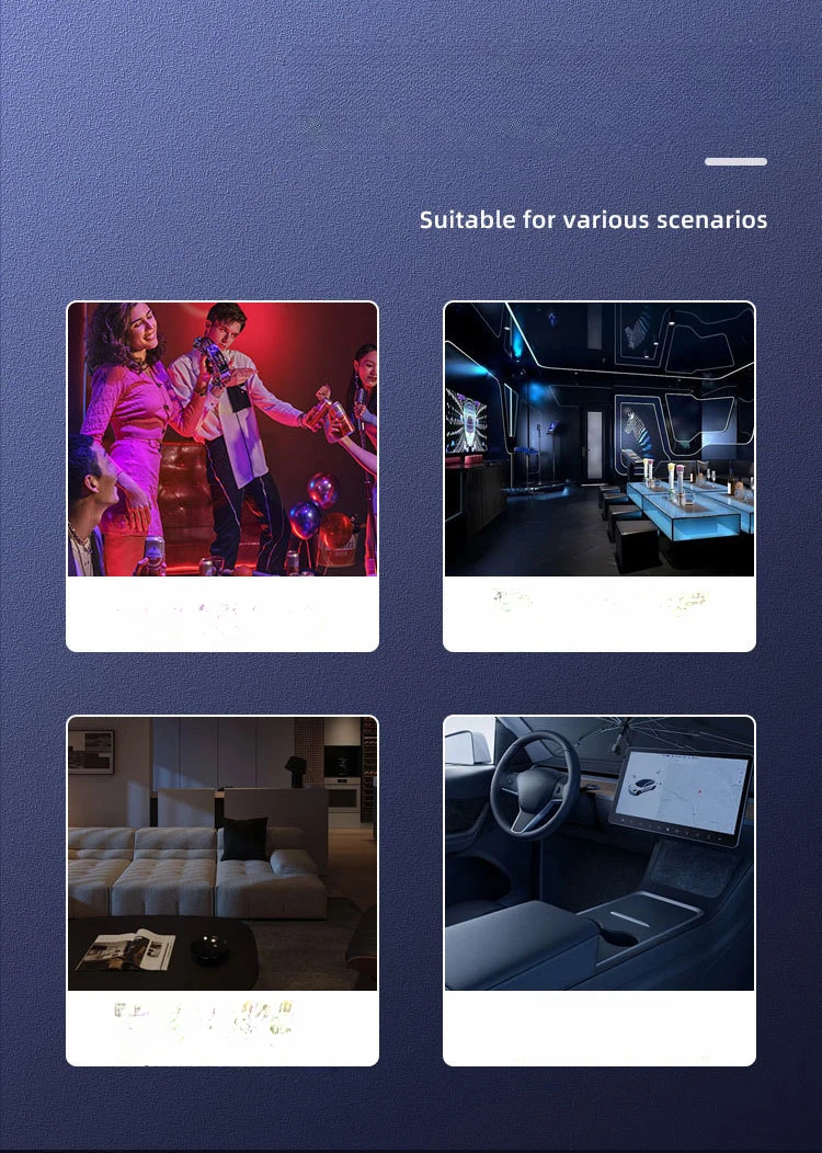 Description Picture 6 of itemCross-border remote control dynamic crystal colorful rotating light vertical grain magic ball flash bar lantern stage ambiance l