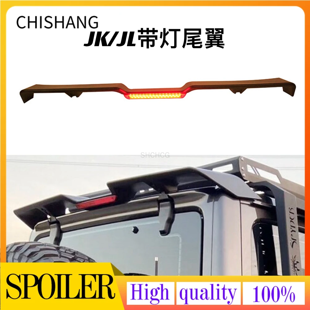 Spoiler Sul Tetto Posteriore Ala Con Luce Freno Finestra Destra Sinistra Cerniera Coperture Per Jeep Wrangler Jk Jl 2007-2021 Accessori Decorativi