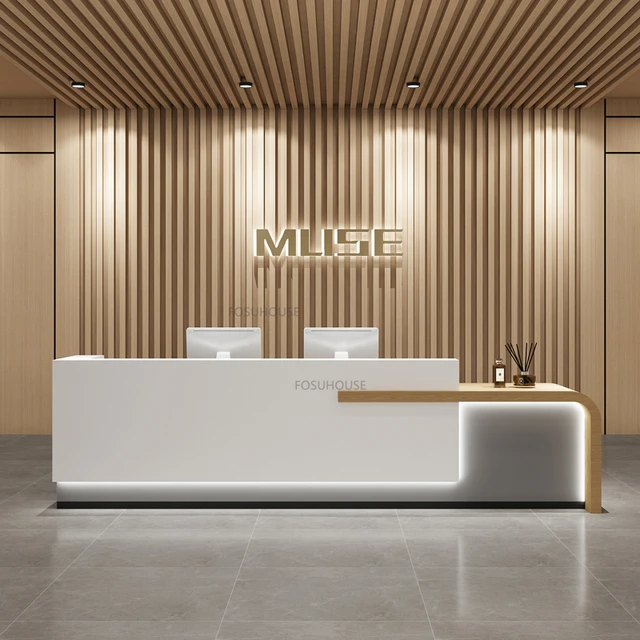 Modern Manmade Board Hotel Lobby Front Desk Office Furniture Salon Reception  Desk Upscale Designer Creative Checkout Counters - AliExpress