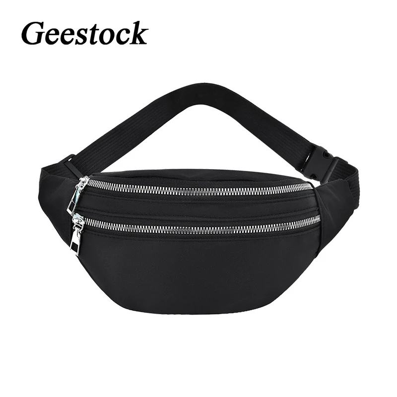 Dark Green Travel Hiking Geestock Women Waist Bags Waterproof PU Leather Belt Bag Fanny Pack Crossbody Bumbag for Party 