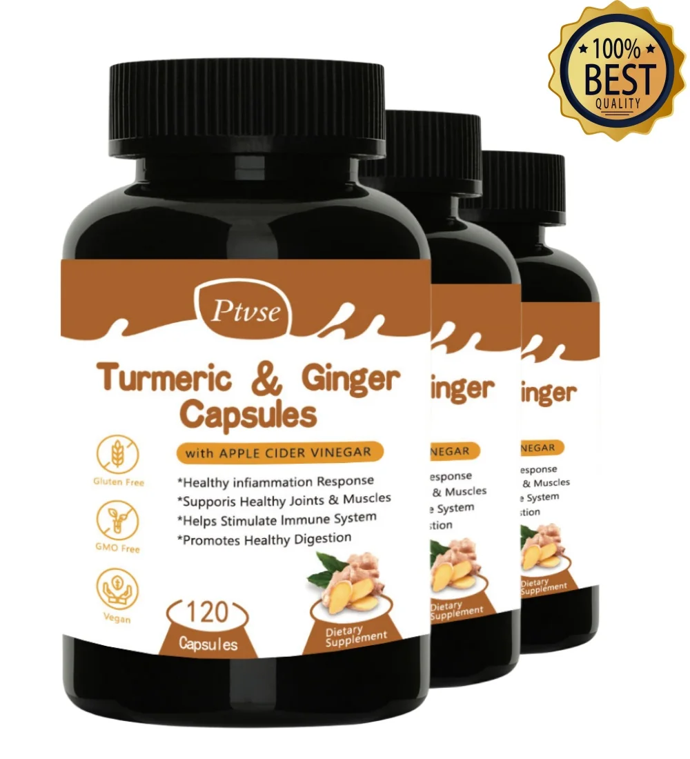 

Ptvse Organic Triple Strength Turmeric Capsules with BioPerine 95% Curcuminoids Joint & Healthy Inflammation Support