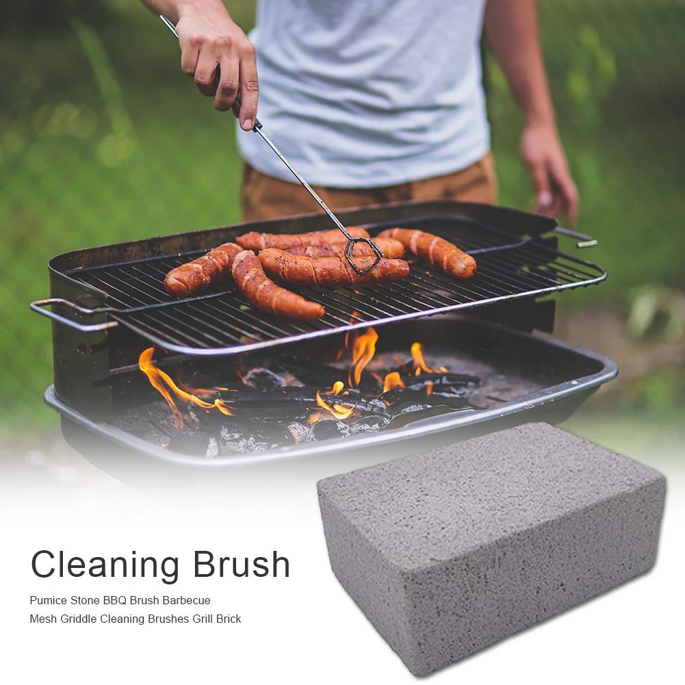 BBQ Grill Cleaning Brush Brick Block 1-20PCS Barbecue Cleaning Stone Pumice Brick for Barbecue Rack Cleaner Kitchen BBQ Tools barbecue cleaning tools grill brush cleaning brushes
