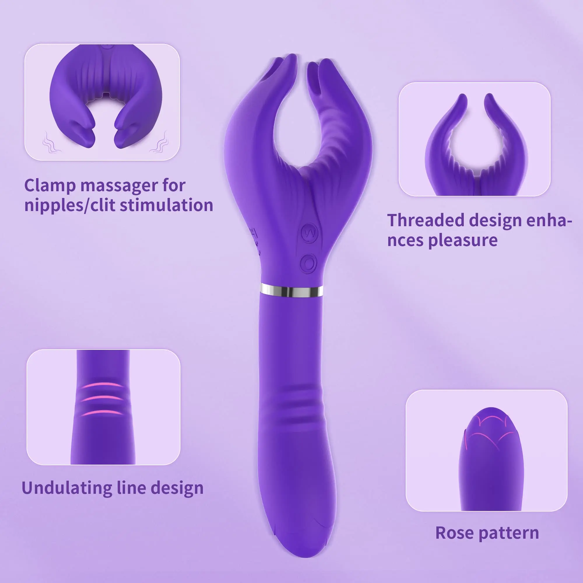 G spot Clitoris Dildo Vibrator, Acvioo Clit Clamp, Rose Toy, Rabbit Vibrator, Clitoris continents ple Penis Ohio ager, Thiculator with 7 Str