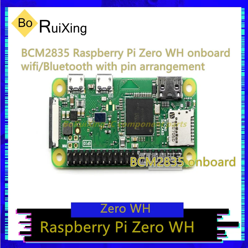 1 Pz/Lotto Bcm2835 Raspberry Pi Zero Wh Che Trasporta Wifi-Bluetooth Con Disposizione Dei Pin