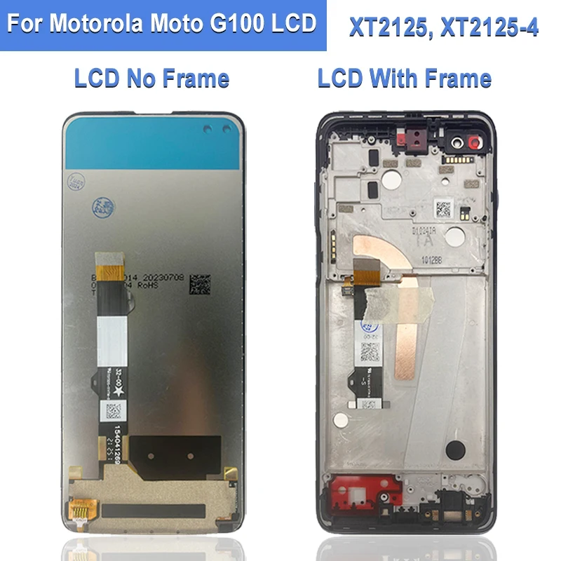 모토로라 모토 G100 LCD 터치 스크린 디지타이저 어셈블리, 6.7 인치 LCD 디스플레이, 모토 G100 LCD XT2125 XT2125-4
