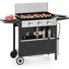 Flat Top Griddle Grill with Ceramic Coated Cast Iron Pan, Burner Propane Gas Griddle Grill,Flattop Grills for Outdoor Barbecue 1