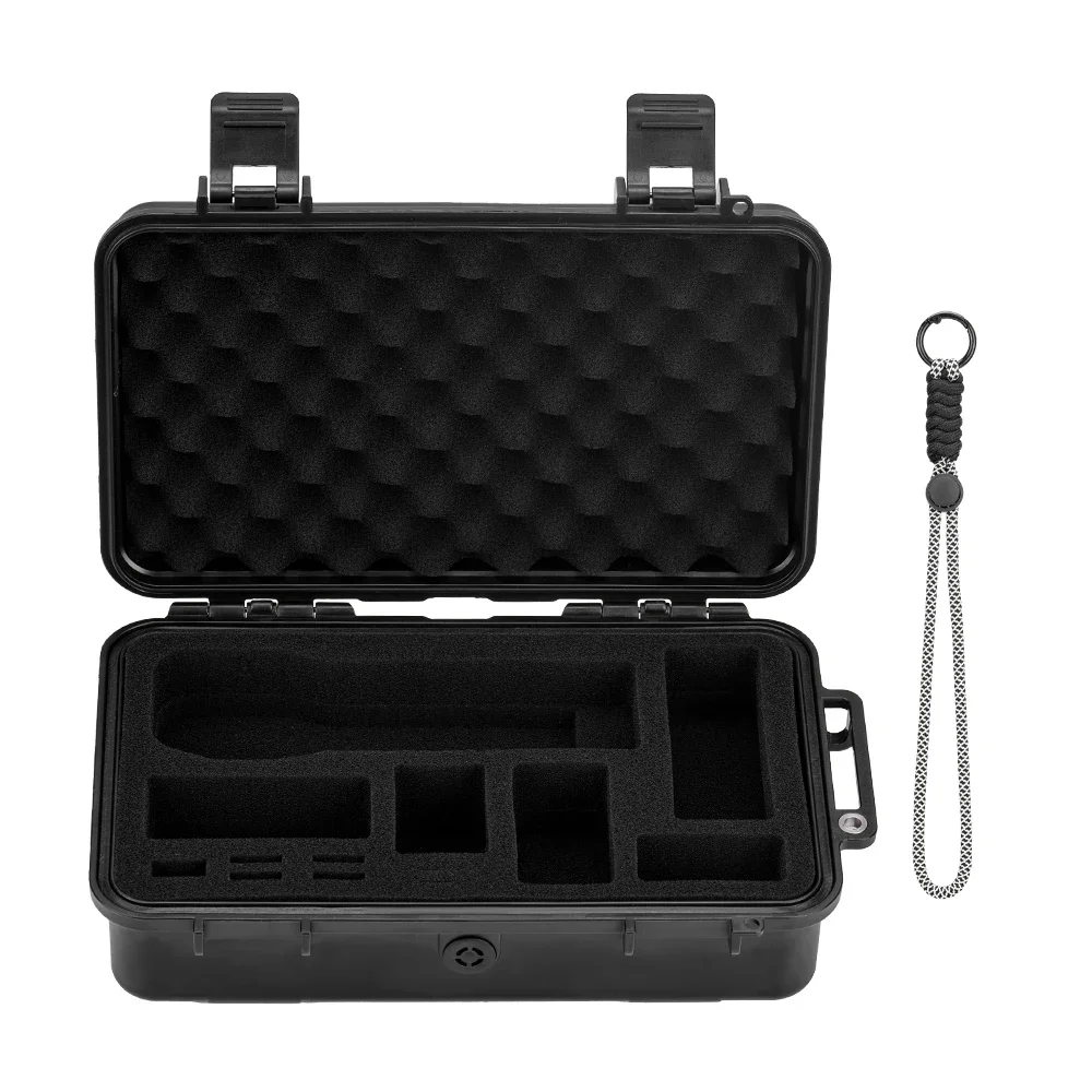 BRDRC Pocket 3 Estuche rígido impermeable para DJI Osmo Pocket 3 Accesorios para cámara Caja de viaje Estuche de transporte portátil Maleta negra