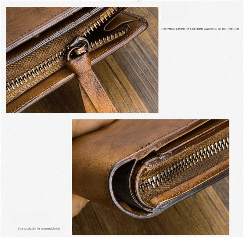 Vintage fashion handmade designer top layer cowhide leather youth wallet simple casual outdoor short purse for men and women
