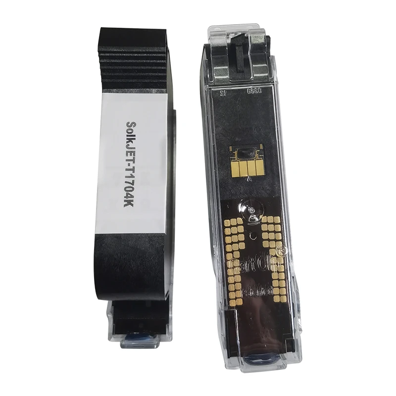 SolkJET-T1704K TIJ Inkjet Printer Solvent Black Ink Cartridge 12.7mm SolkJET 1704K