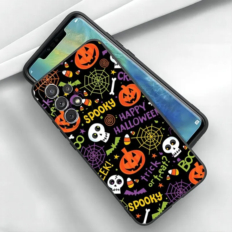 Happy Autumn Pumpkin Leaf Phone Case Per Samsung A 14 24 05 34 54 72 50 50S 33 53 23 22 21 20 40 70 S 72 81 12 32 51 52 Coque