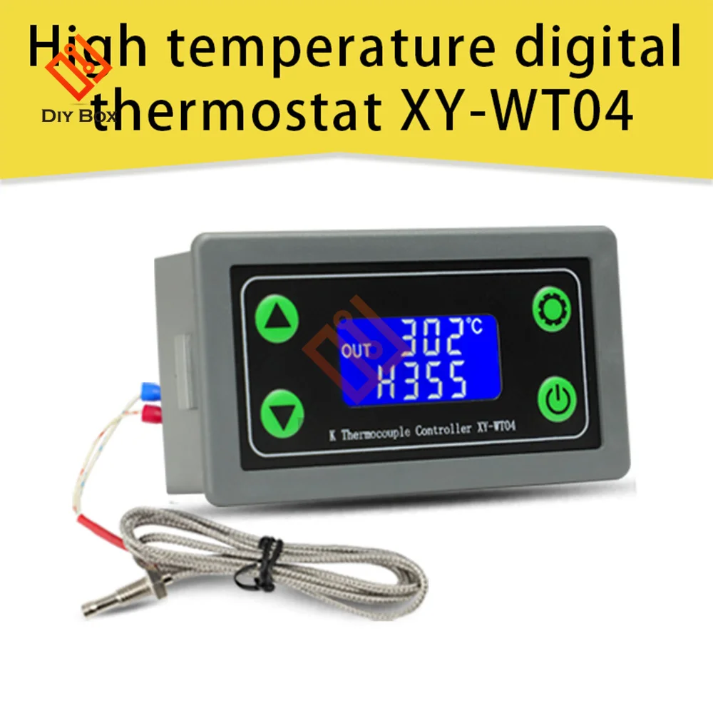 

WIFI Remote High Temperature Digital Thermostat K-type Thermocouple High Temperature Controller -99~999 Degrees XY-WT04