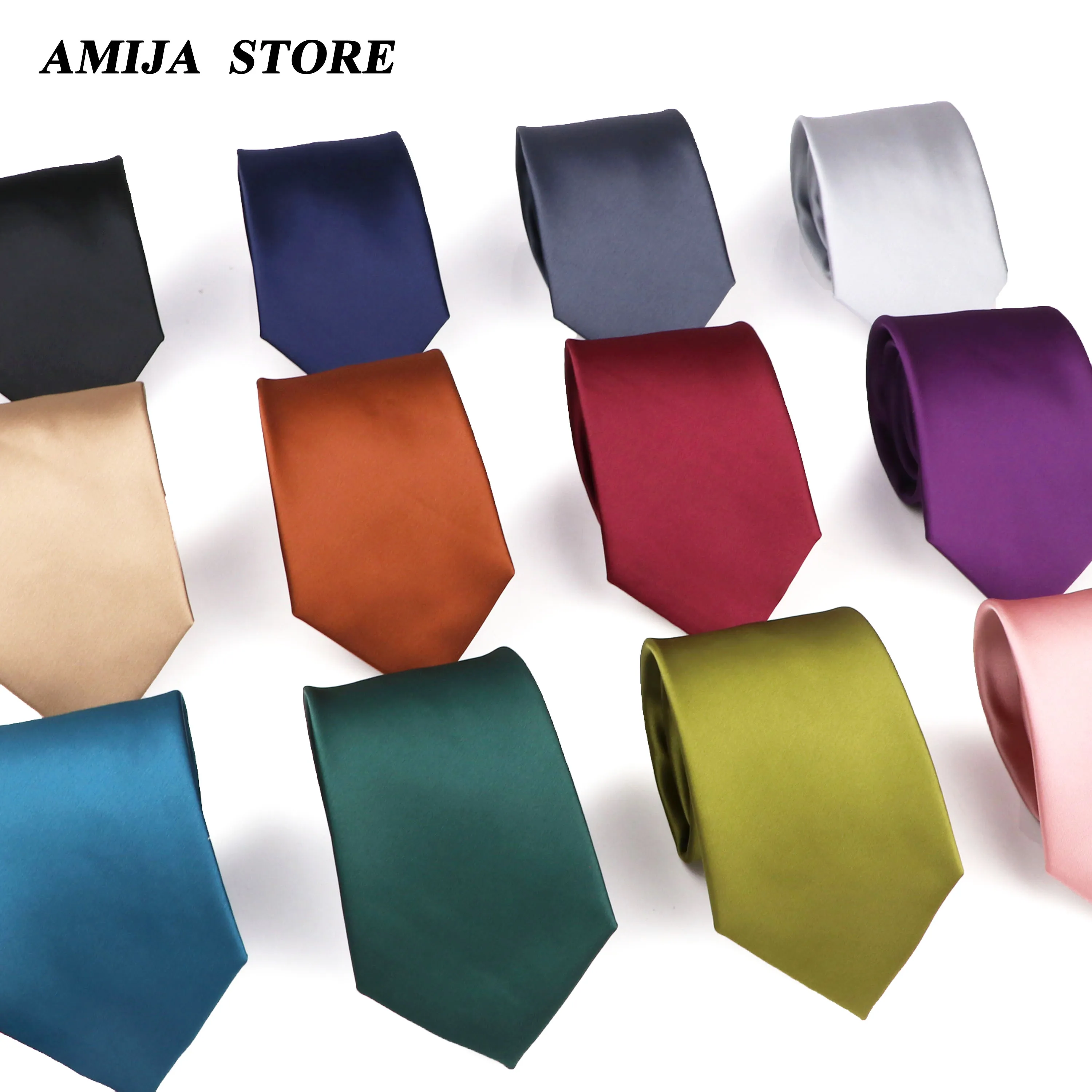 Cravate Homme 8cm De Large Classique Uni Pour Costume[564