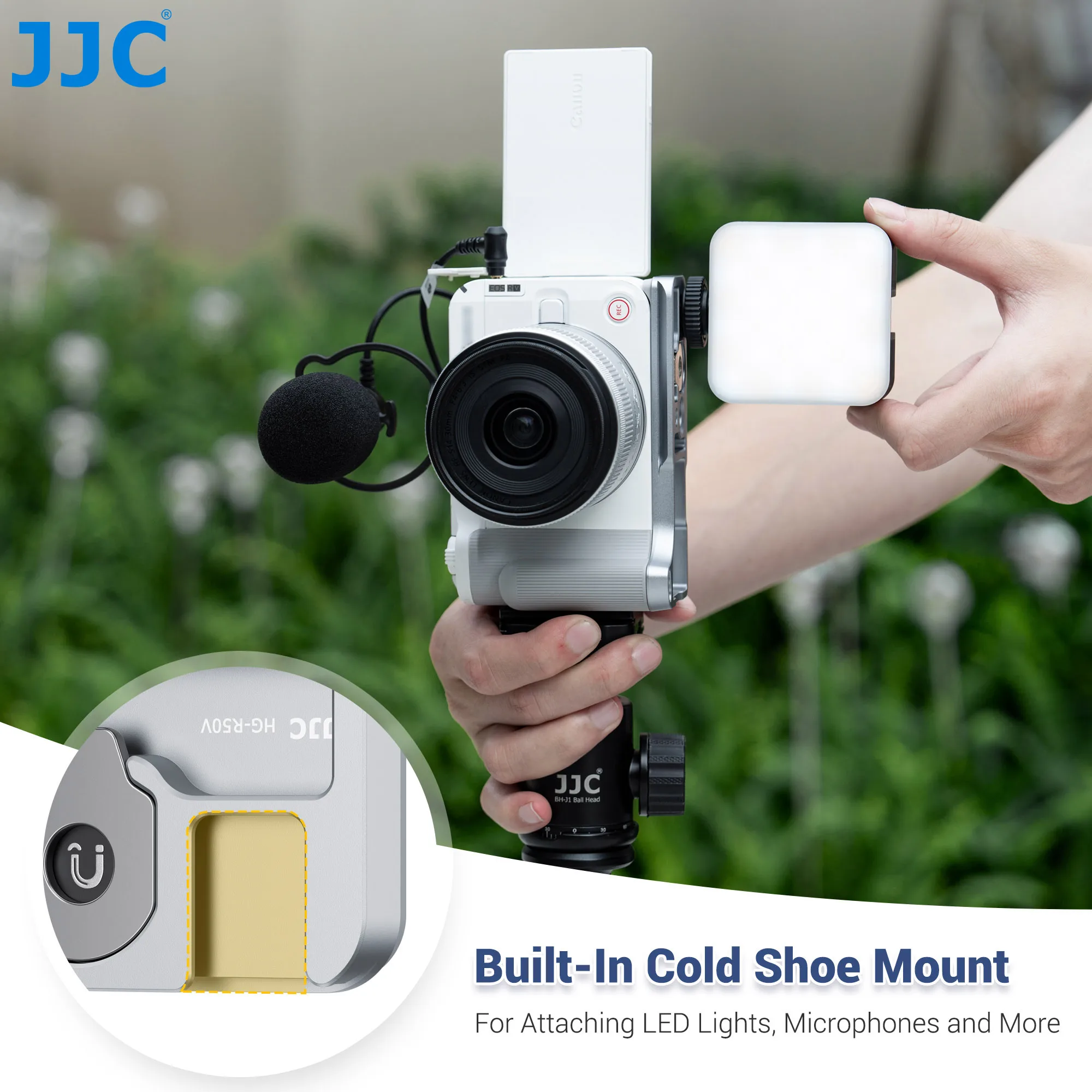 JJC R50 V ハンドグリップ L字型グリップ Canon EOS R50V用 クイック