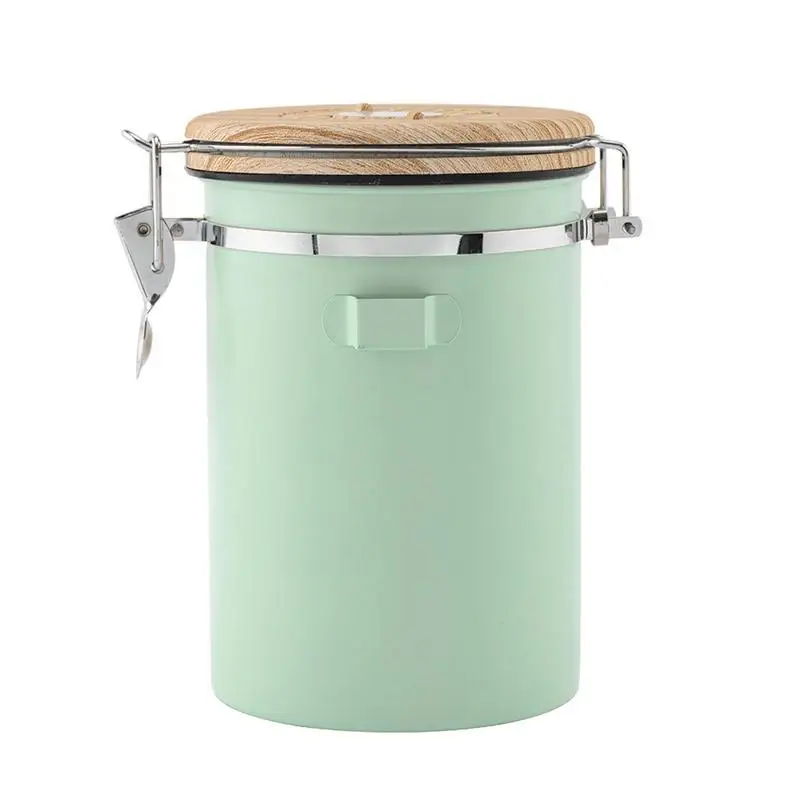 

Stainless Steel Canister 1.8L Stainless Steel Food Jar With Silicone Ring Kitchen Accessories Coffee Bean Can For Dining Rooms