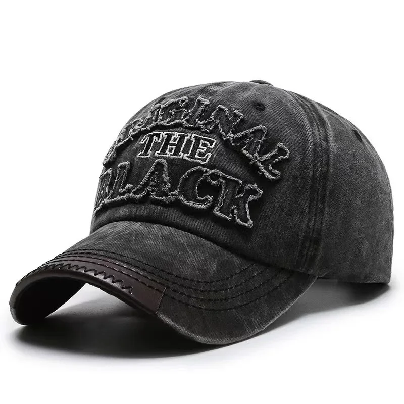 Hat Men's  Washed  Denim Cap Korean Version Outdoor Sunscreen  Casual Versatile Street Spring and Autumn Shade Baseball Cap 4
