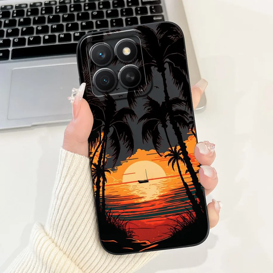 Fashion Girl Butterfly Soft Silicone Couple Phone Case Cover, Compatible with Honor X8C 2025