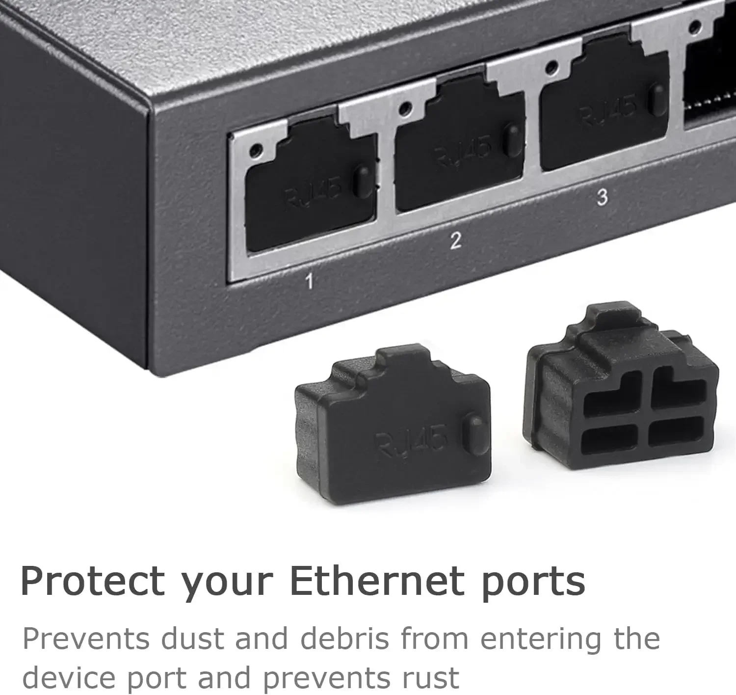 Ethernet Hub Port RJ45 Anti Dust Cover Cap Protector Plug RJ45 DustPlug For Laptop/ Computer/ Router RJ45 Connector Port Caps