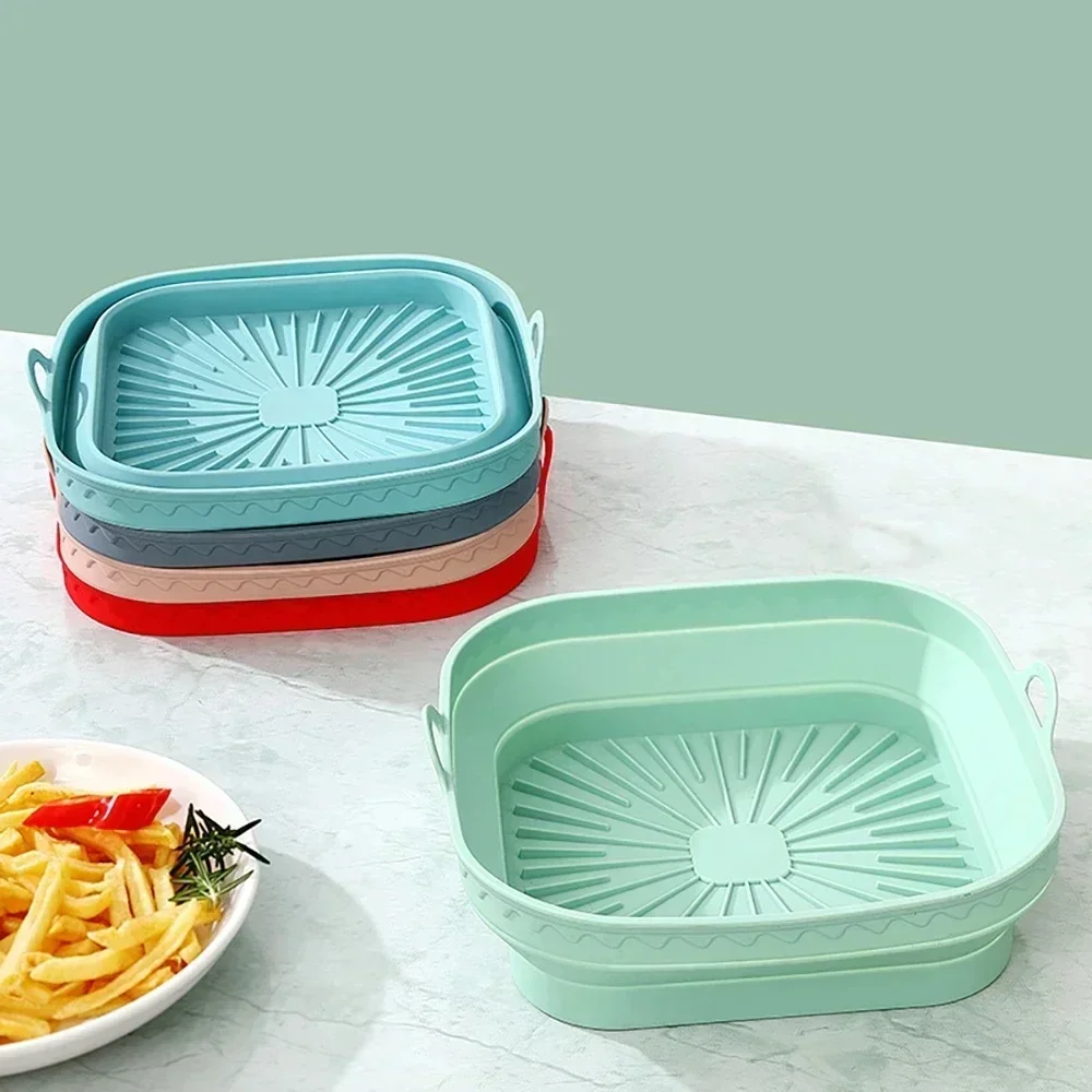 23 cm Silicone Mold for Frying Machine Air Fryer Tray Baking Pan