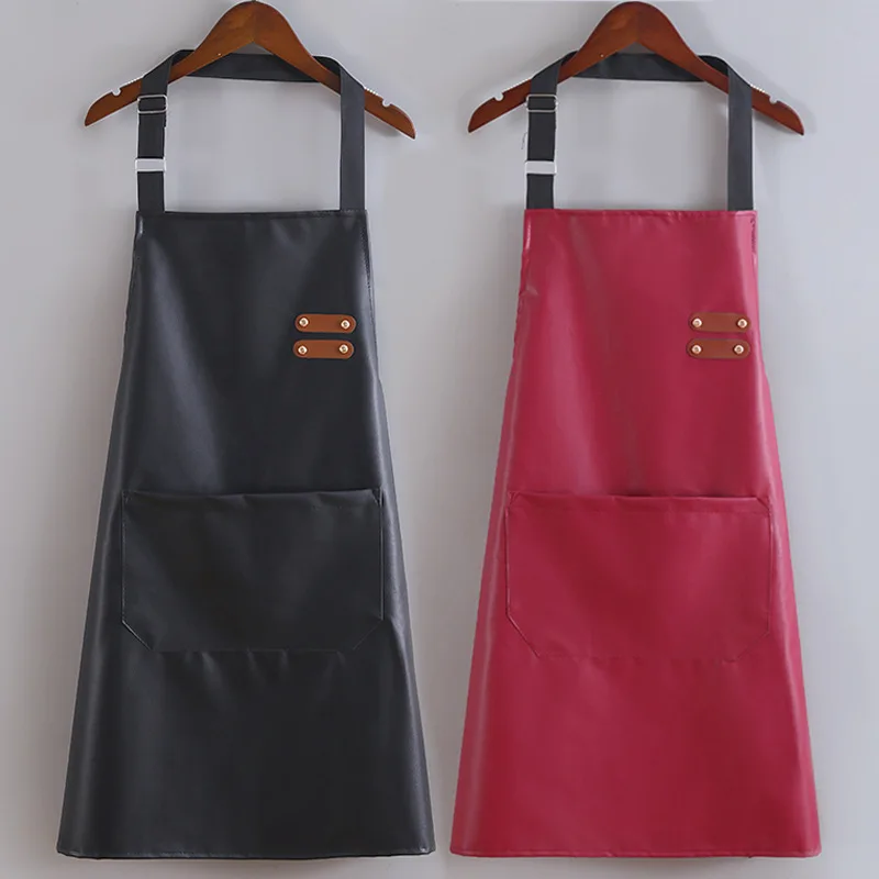 PU Leather Waterproof Oil-Resistant Apron 2