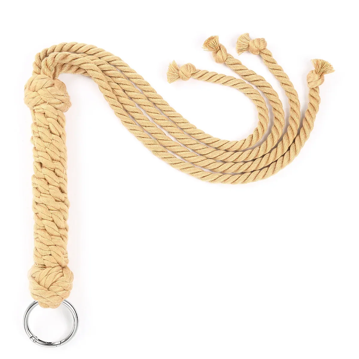 Woven horse whip Detachable metal ring 2