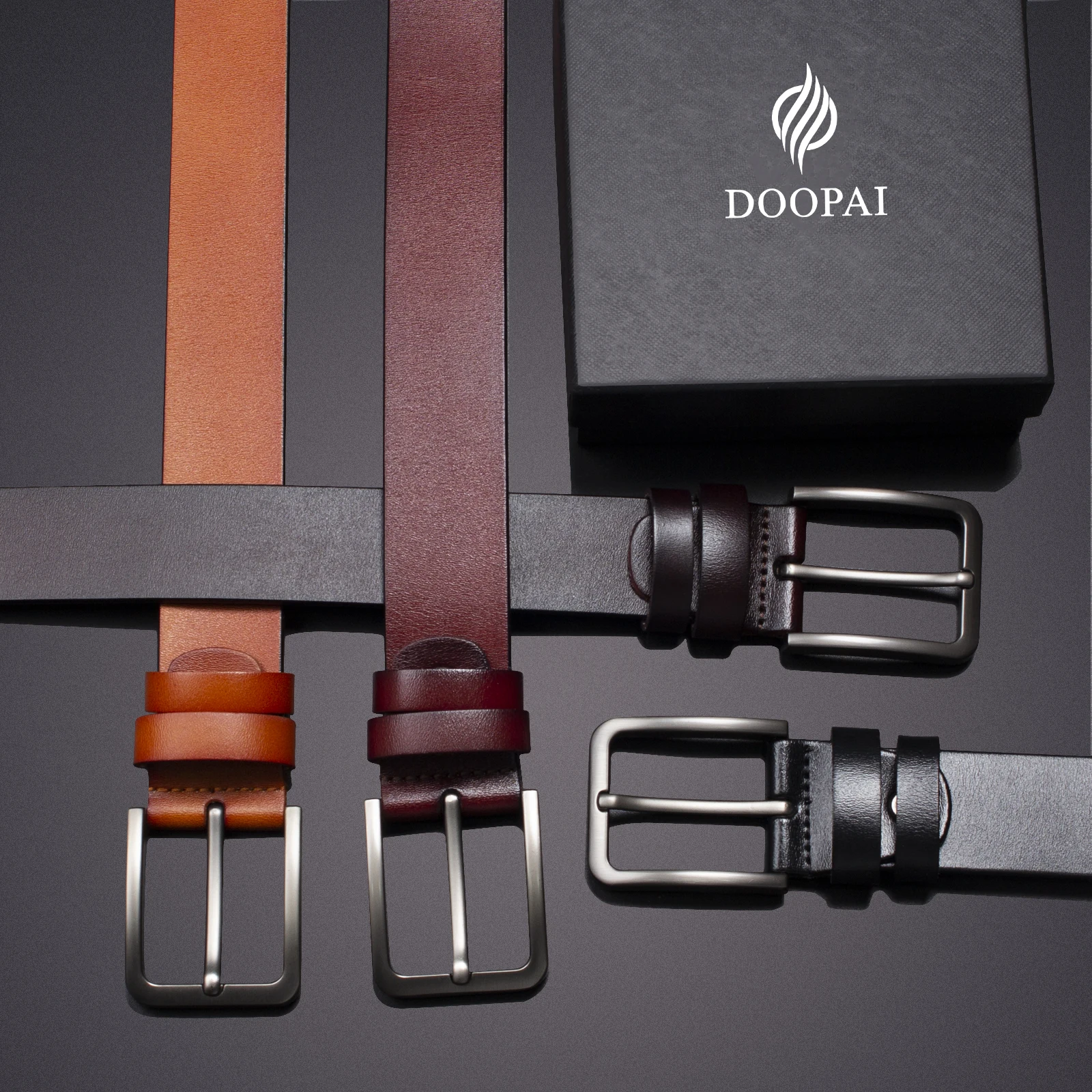2025 Men Belts Pin Buckle Metal Automatic Buckle Belt Genuine Leather Male Belt Strap Male Black Coffee Brown WaistBelts for Men