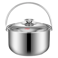 Pot à soupe en acier inoxydable, bol à ragoût, bols, marmite, ustensiles de cuisine, poêle, poignée en métal, casseroles et poêles, ensemble d'ustensiles de cuisine 1