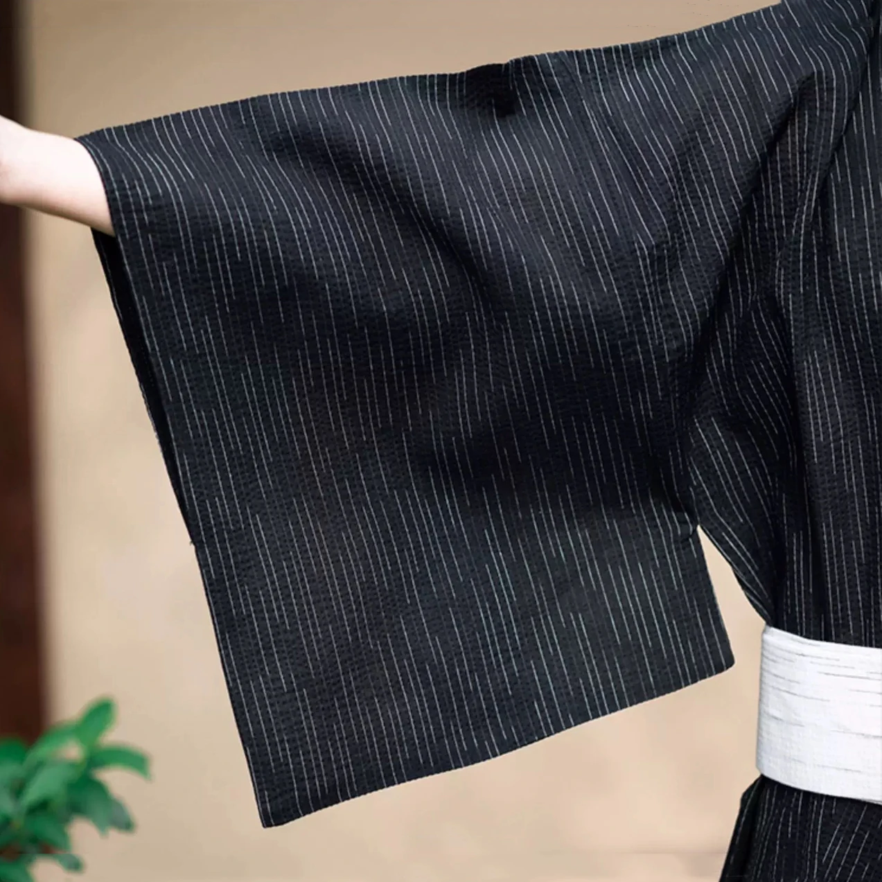 Set Yukata Tradizionale Giapponese Uomo, Kimono Leggero In Cotone Con Cintura, Taglia M (167-180 Cm), Per Sauna, Casa E Cosplay