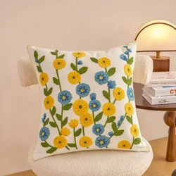 Boho Spring Embroidered Decorative Pillow Cover - 45×45cm (Style R - cover)